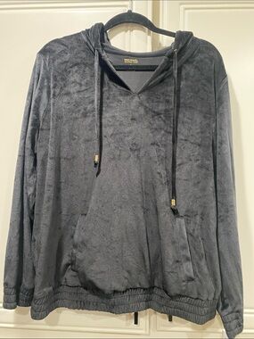 NWT michael kors black hoodie velour XL